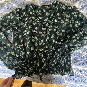 Intermix Green Floral Blouse